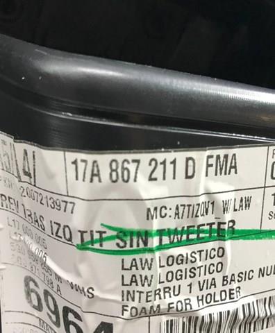 Купити 17A867211DFMA VAG Внутрішня обшивка правих задніх дверей