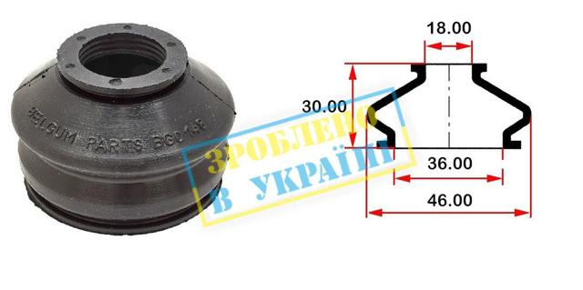 Пильник опори кульової нижній Belgum BG0148 ціна, від 2.54 USD