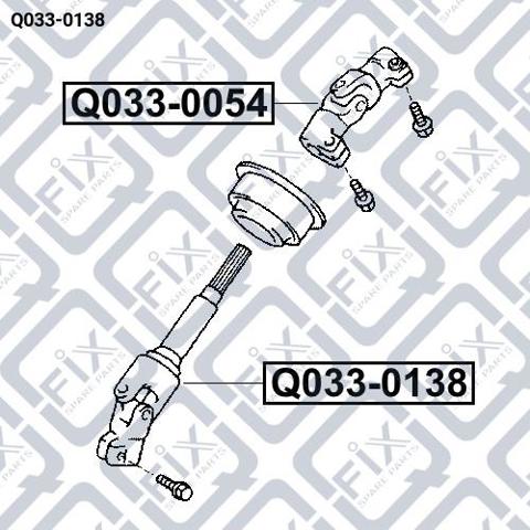 Вал рульової колонки, нижній Q-fix Q0330138 ціна, від 33.43 USD