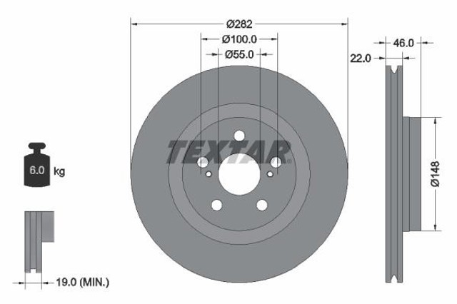 43512K0040 Toyota Гальмо дискове переднє
