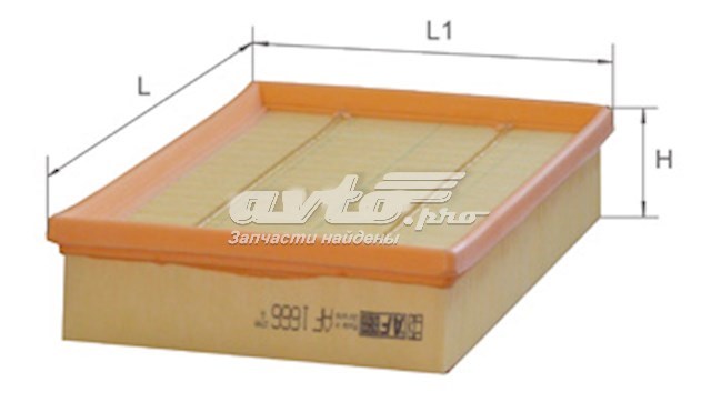 Елемент повітряного фільтра Alpha Filter AF1666 ціна, від 3.69 USD