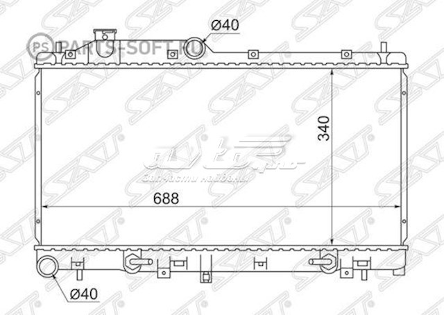 Радіатор основний SAT SB0005BL ціна, від 88.91 USD