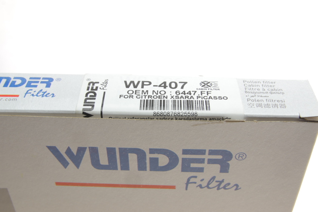 Повітряний фільтр салону Wunder WP407
