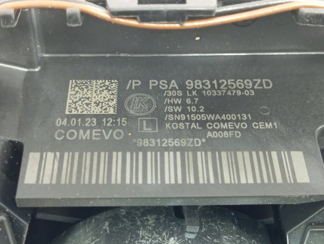 Купити 98312569ZD Peugeot/Citroen Підрульовий перемикач