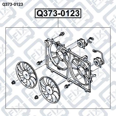 Вентилятор / крильчатка радіатора охолодження, правий Q-fix Q3730123 ціна, від 44.94 USD