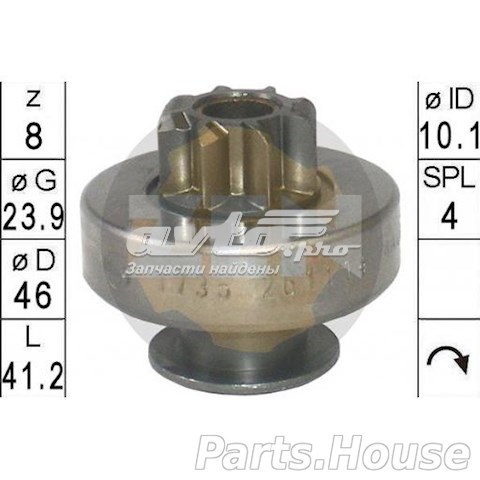 Бендикс стартера 7701051578 Renault (RVI)