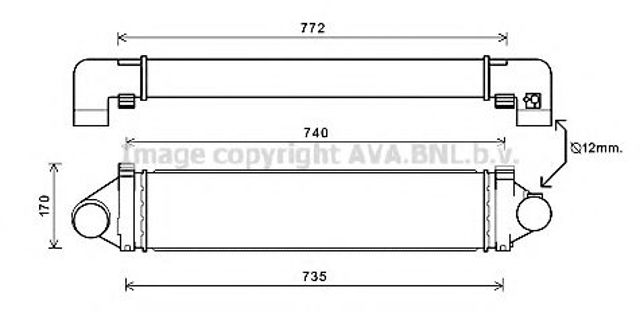 Радіатор интеркуллера AUA4219 AVA