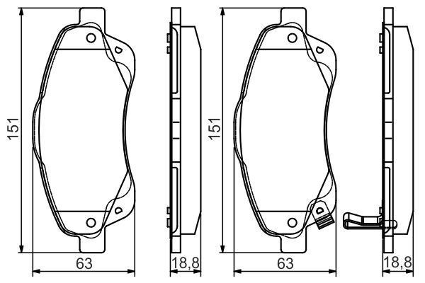 Купити 986495083 Bosch Колодки гальмівні передні, дискові