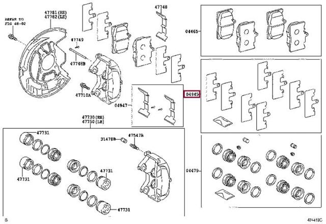 Пластина кріплення гальмівної колодки Toyota 0494530350