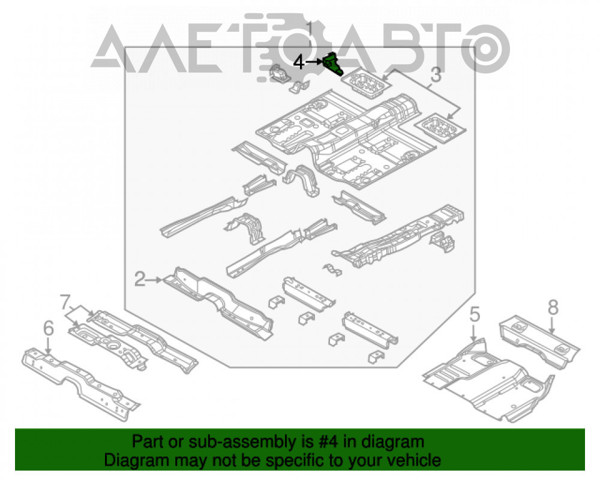 Захист бампера переднього, правий FPS FP2407224 ціна, від 7.94 USD