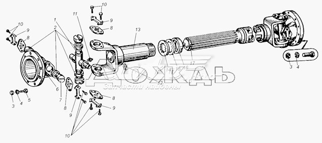 Хрестовина карданного валу CC613 Trialli