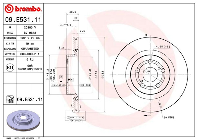 Купити 43512K0040 Toyota Ротор гальмівний
