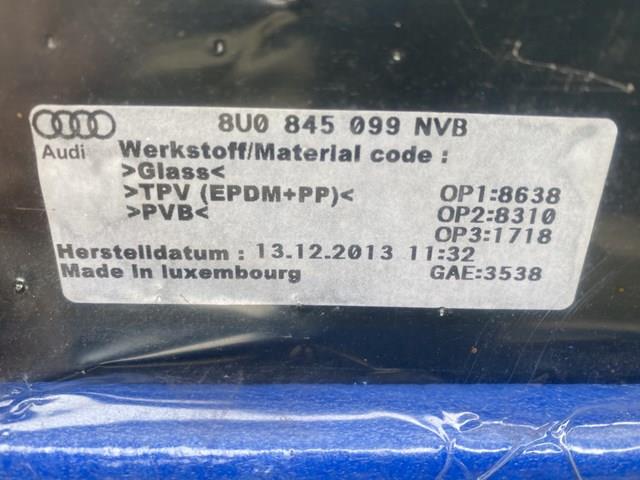 Лобове скло 8U0845099NVB VAG