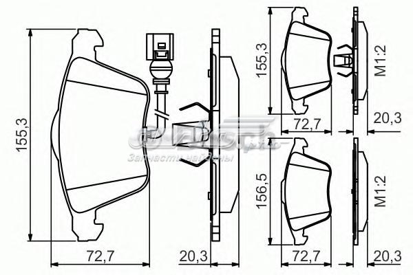 Колодки гальмівні передні, дискові 0986495356 Bosch