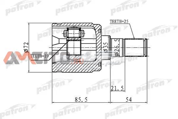 ШРКШ внутрішній, передній Patron PCV1344 ціна, від 25.57 USD