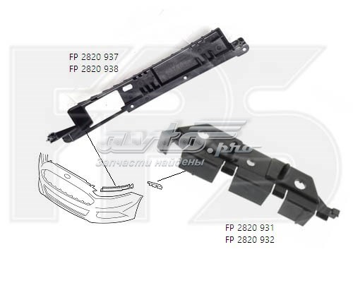 Кронштейн бампера переднього, лівий FP2820931 FPS