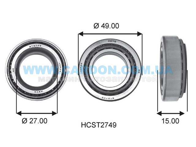 Підшипник маточини задньої HCST2749 Koyo