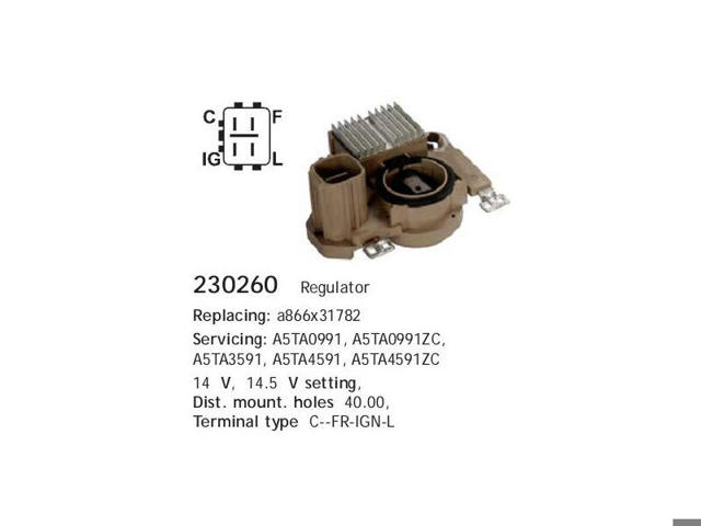 Реле регулятор генератора CARGO 230260
