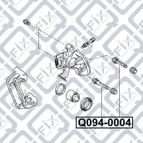 Q0940004 Q-fix Втулка напрямна гальмівного супорта