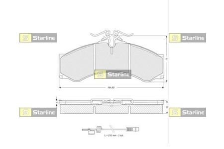 Купити BDS061 Starline Колодки гальмівні передні, дискові