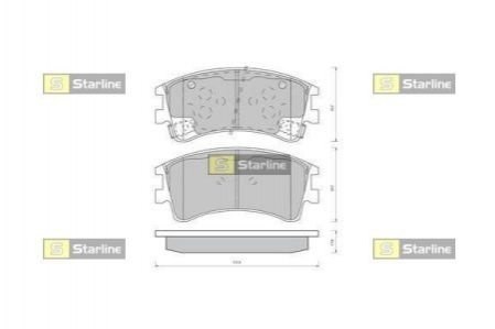 Гальмівні колодки Starline BDS431 ціна, від 16.86 USD