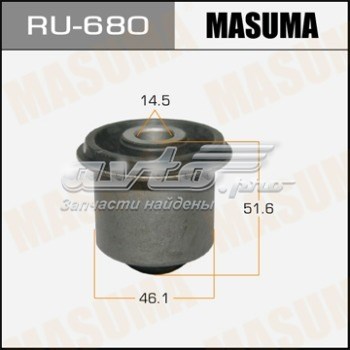 Сайлентблок переднього верхнього важеля RU680 Masuma