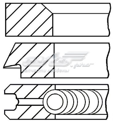 Кільця поршневі на 1 циліндр, 2-й ремонт (+0,50) GOETZE 0843680600