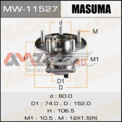Маточина задня права Masuma MW11527 ціна, від 76.98 USD