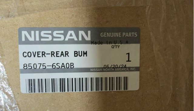 Накладка бампера заднього, права Nissan/Infiniti 850756SA0B ціна, від 138.33 USD
