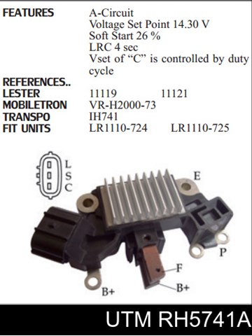 Реле-регулятор генератора, (реле зарядки) Subaru Legacy (B12) (Субару Легасі)