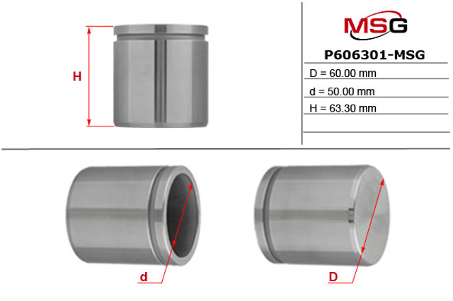 Поршень супорта гальмівного, переднього MSG P606301MSG ціна, від 8.48 USD