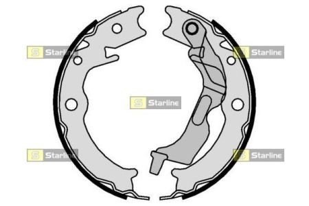 Колодки ручника/стоянкового гальма BC09780 Starline