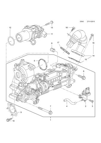 Купити 55577389 Opel Прокладка EGR-клапана рециркуляції