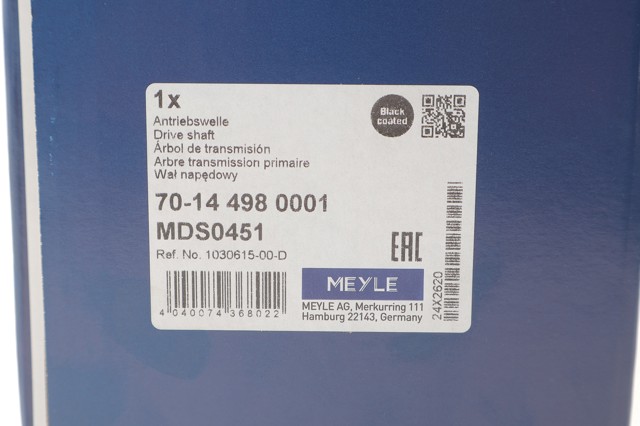 Ліва піввісь 70144980001 Meyle
