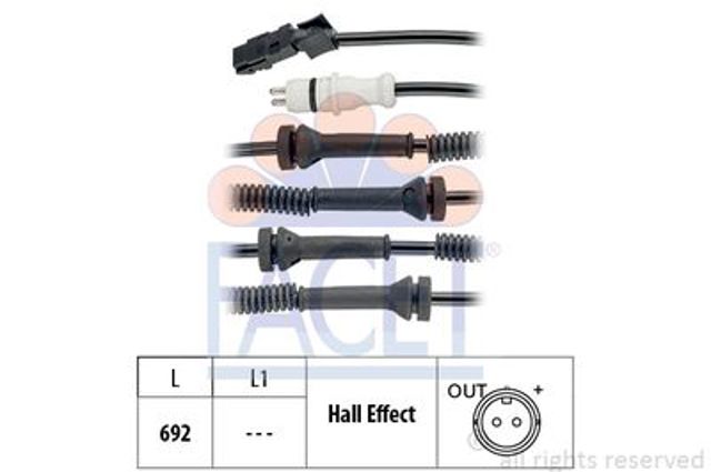 Передній датчик ABS Facet 210149