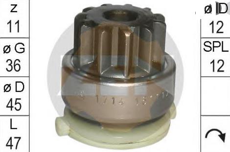 ZN1714 ZEN Привід стартера бендикс