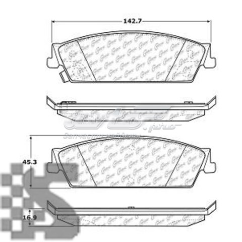 Задні гальмівні колодки 10211940 Centric Parts