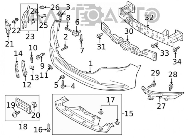 Молдинг переднього бампера, правий Mazda 6 (GJ, GL) (Мазда 6)