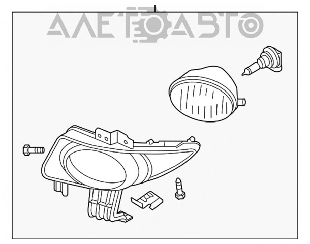 Фара протитуманна, права Mazda BN8P51680A ціна, від 4.84 USD