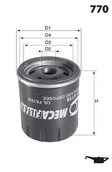 Фільтр масляний Mecafilter ELH4454