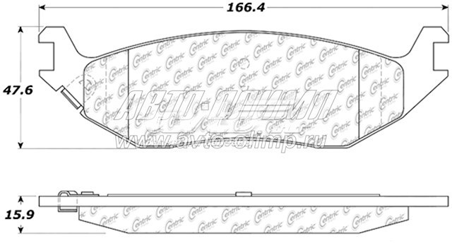 Колодки гальмові задні, дискові 10608980 Centric Parts