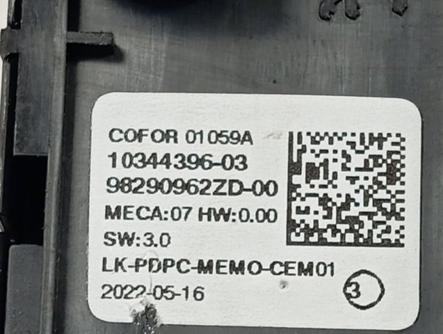 Peugeot/Citroen 98290962ZD