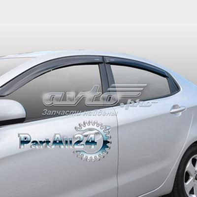  Дефлектор-обтікач (вітровики) на скло дверей, комплект 4 шт. KIA Rio 3