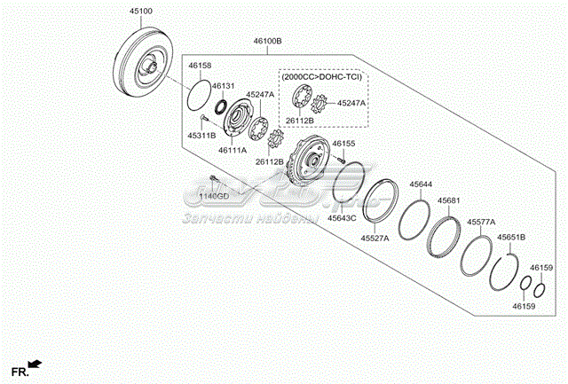 Ремкомплект маслянного насосу 461003B660 Hyundai/Kia