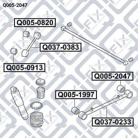 Сайлентблок заднього поздовжнього нижнього важеля Q0052047 Q-fix