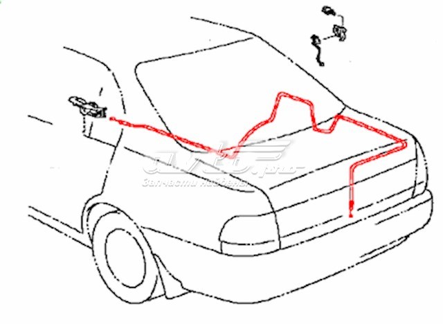 Трос відкриття багажника Toyota Carina E (T19) (Тойота Каріна)