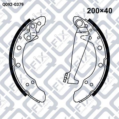 Колодки гальмові задні, барабанні Q-fix Q0920379 ціна, від 12.18 USD