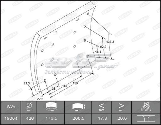 KBL1906301616 Beral Накладка гальмівна передня (TRUCK)