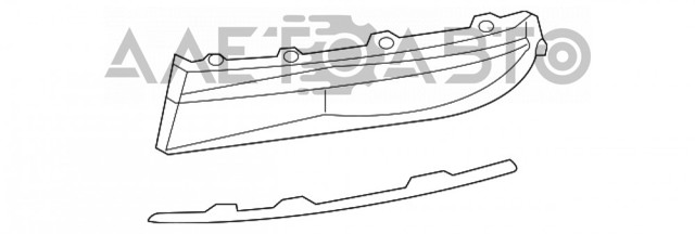Решітка переднього бампера, ліва FPS FP7444913 ціна, від 20.29 USD