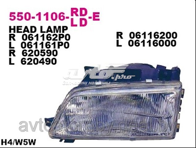Фара Depo/Loro/Abakus 5501106LLDE
